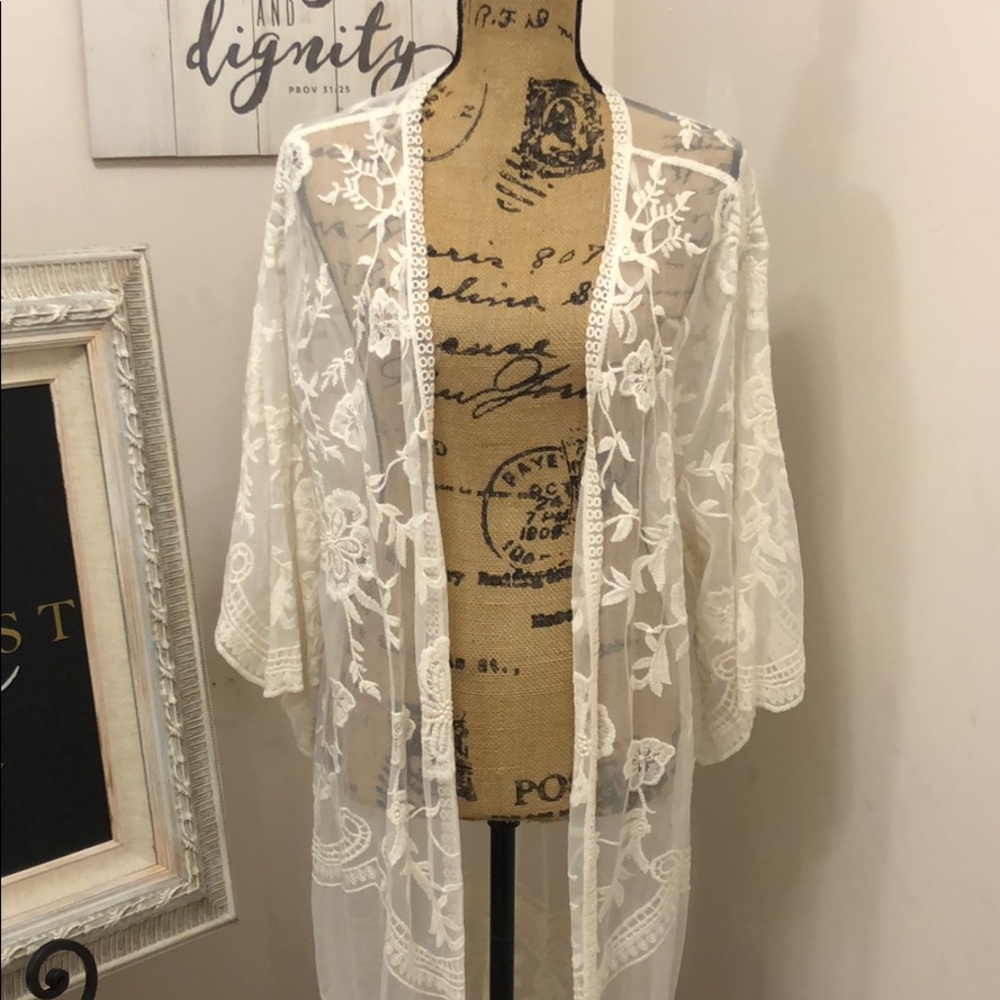 White Lace Kimono